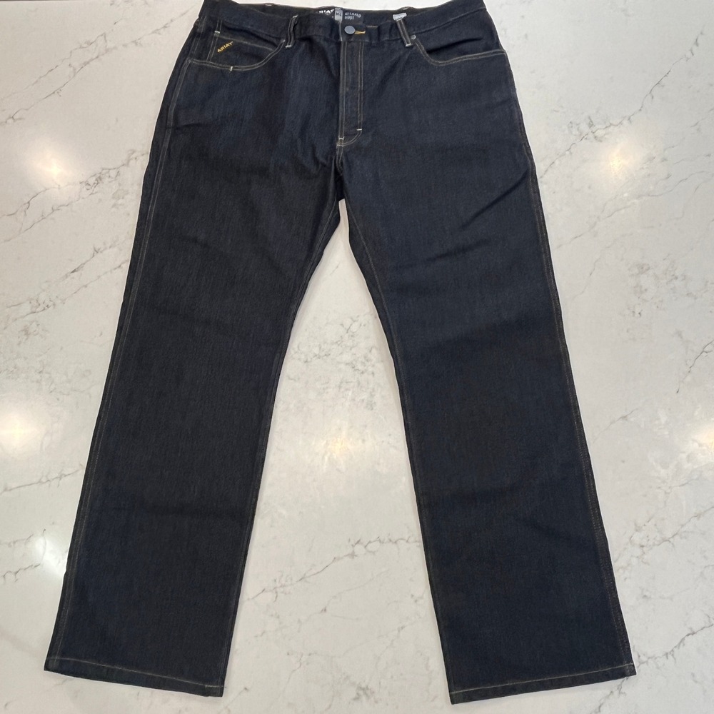 Ariat Rebar M4‎ Relaxed Boot Jeans Dark Wash Mens Size 40x32 Denim